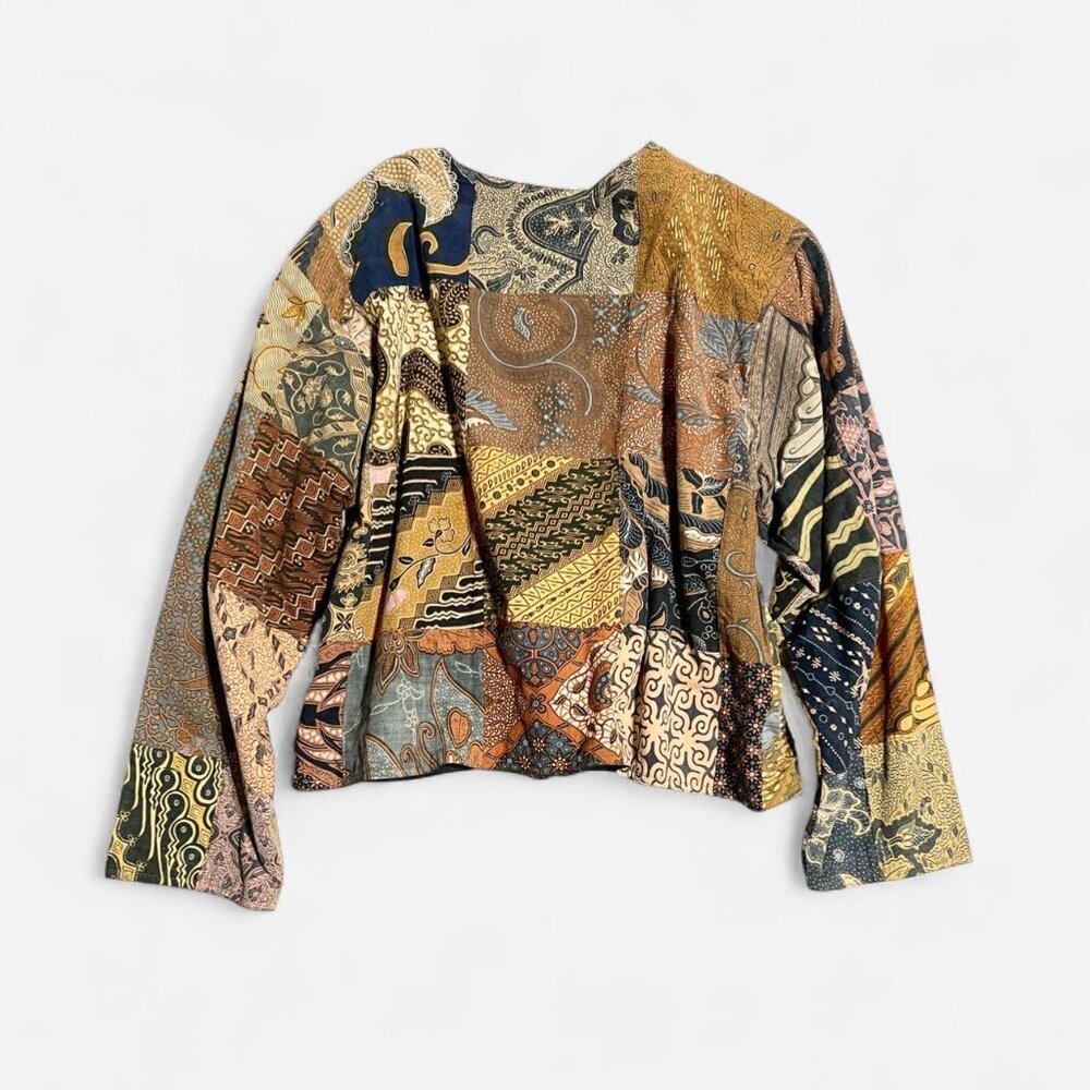 Vintage patchwork jacket blazer size L - image 5